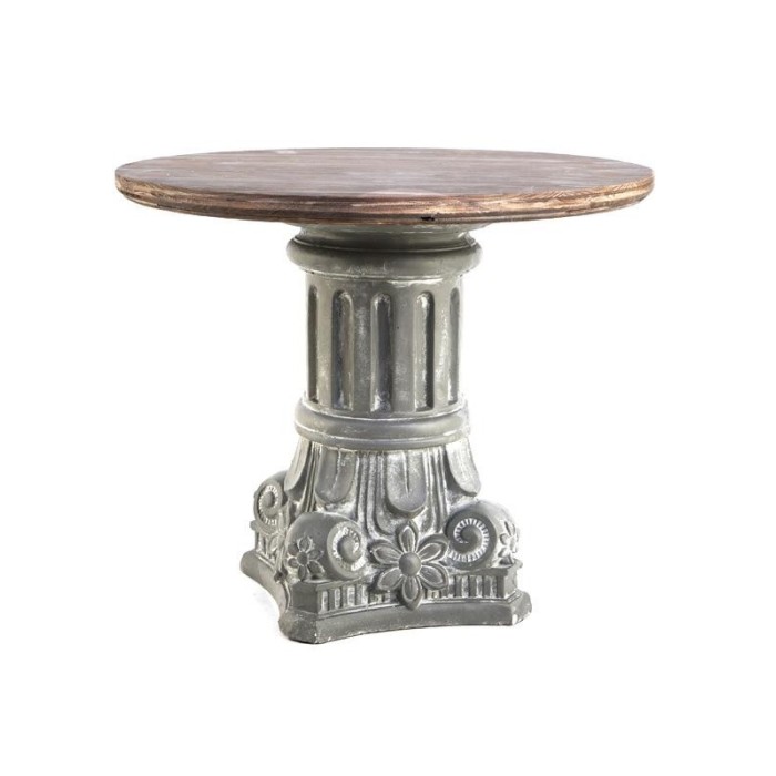 TAVOLINO CAPITELLO GRIGIO D60 H50